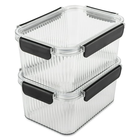 Thyme & Table 2 Pack of 7 Cup Food Storage Containers, Clear