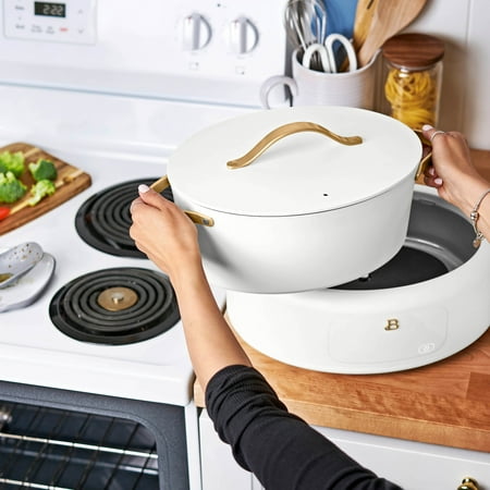 Beautiful 10 in 1, 6 Qt Electric Multi-Cooker, White Icing by Drew Barrymore, White