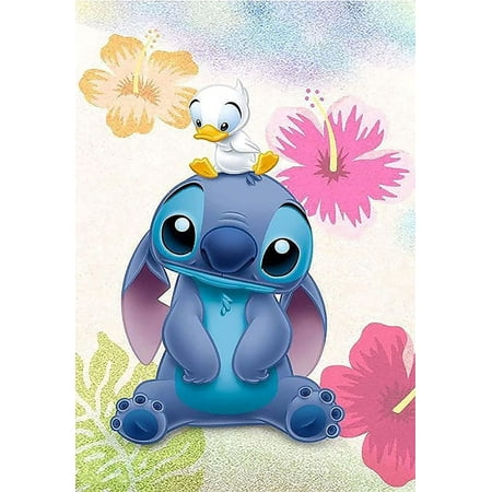 Stitch Diamond Art DIY 5D Diamond Painting Kits for Adults and Kids Full Drill Arts Craft by Number Kits for Beginner Home Decoration 12x16 inch