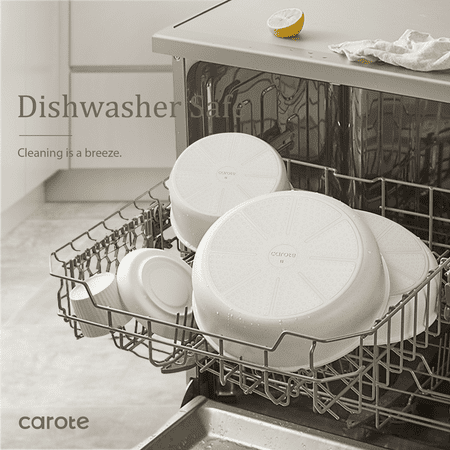 Carote Nonstick Cookware Sets, Granite Non Stick Pots and Pans Set with Removable Handle, 17 Pcs