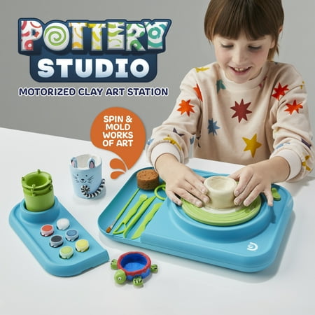 Discovery Kids Pottery Studio Motorized Clay Art Station for Children, Unisex
