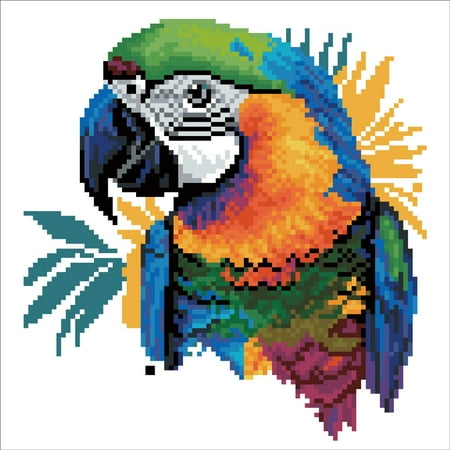 DIAMOND DOTZ? Parrot Portrait Round Facet Diamond Painting Unisex Kit