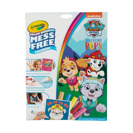 Crayola Color Wonder Paw Patrol, Mess Free Coloring Pages & Markers, Gifts, Beginner Unisex Child