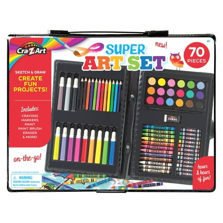 Cra-Z-Art Super Art Set-70 Piece Set Toy for Creative Exploration, Best Gift for Kids Ages 4 & up