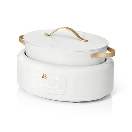 Beautiful 10 in 1, 6 Qt Electric Multi-Cooker, White Icing by Drew Barrymore, White