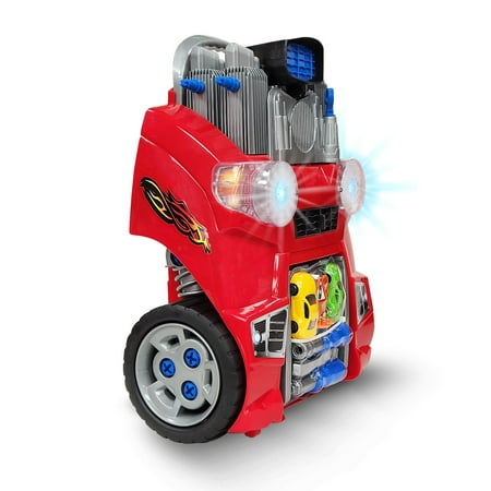 Kid Connection Take Apart Car Engine & Race Track with Interactive Steering Wheel and Dashboard, 36 Pieces, Toddler Toys