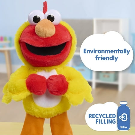 Sesame Street Chicken Dance Elmo Feature 13 Inch Plush, Dancing Plush, Stuffed Animal Baby and Toddler Toys