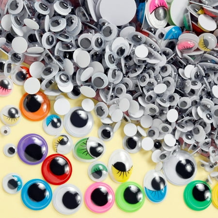 Incraftables Self Adhesive Googly Eyes 1860pcs Set. Assorted Sticky Wiggle Eye for DIY Arts & Crafts