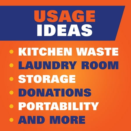 Hefty Ultra Strong 13 gallon Trash Bags, Tall Kitchen Trash Bags, White, Unscented, 80 Bags