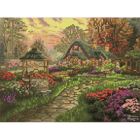 DIAMOND DOTZ? Make a Wish Cottage (Thomas Kinkade) Special Edition Diamond Painting Kit