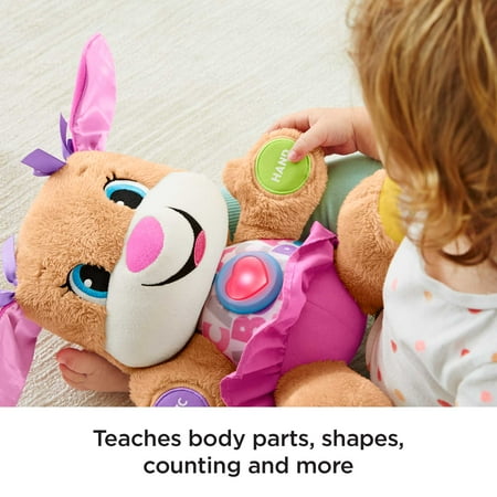 Fisher-Price Laugh & Learn Smart Stages Sis Puppy Plush Learning Toy for Baby, Infants and Toddlers, 6 months and up