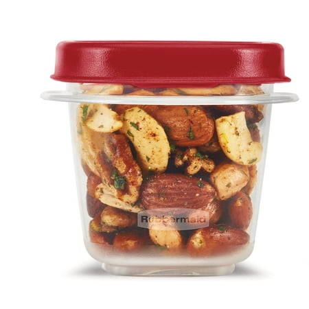 Rubbermaid Easy Find Lid, 0.5 Cup, Set of 4, Plastic Food Storage Containers