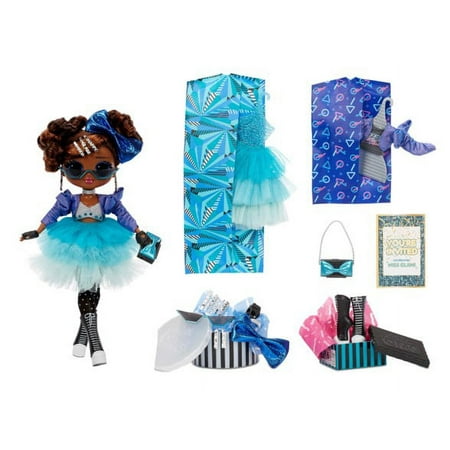 LOL Surprise OMG Present Surprise Fashion Doll Miss Glam With 20 Surprises And 5 Fashion Looks - Toys for Girls Ages 4+