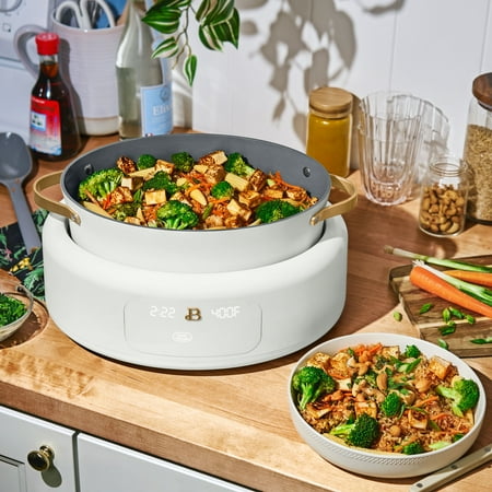 Beautiful 10 in 1, 6 Qt Electric Multi-Cooker, White Icing by Drew Barrymore, White