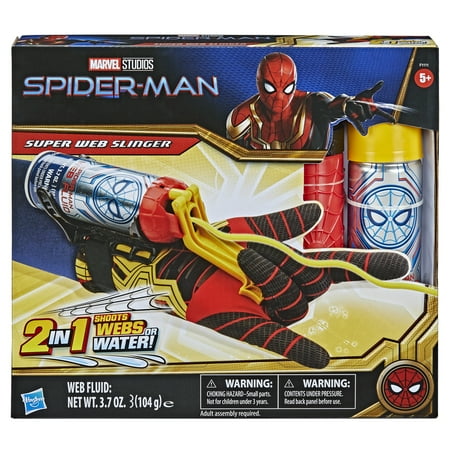 Marvel Spider-Man Super Web Slinger Role-Play with Fluid, Shoots Webs or Water, Costume Accessory
