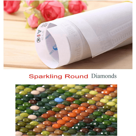 Mickey Mouse Diamond Art DIY 5D Diamond Painting Kits for Adults and Kids Full Drill Arts Craft by Number Kits for Beginner Home Decoration 12x16 inch