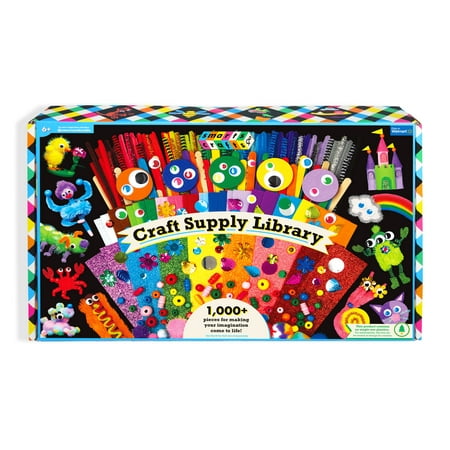Smarts & Crafts Craft Supply Library, 1000+ Pieces, Child Ages 6+, Unisex