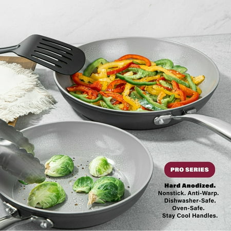Granitestone Diamond Pro Pots and Pans Set 13 Piece Nonstick Kitchen Cookware Set Cooking Sauce Pan Frying Skillets, Gray