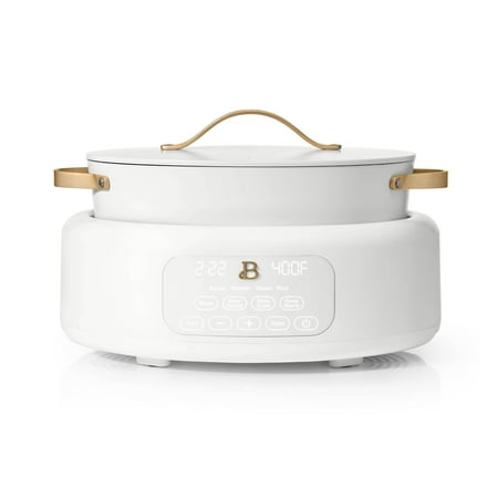 Beautiful 10 in 1, 6 Qt Electric Multi-Cooker, White Icing by Drew Barrymore, White