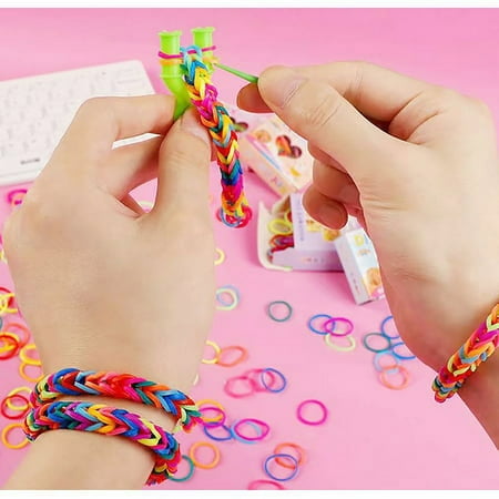 Bracelet Making Kit Loom Rubber Bands Crafts for kids Toys for Girls 8 to 11 Years Jewelry Making Supplies in 23 Colors 1700+ PCS