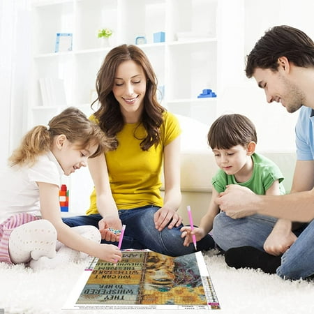 Inspirational Diamond Art Kits for Adults, 5D Full Drill Diamond Art Kits for Adults Kids Beginner for Home Decor 12x16inch