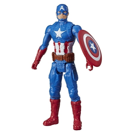 Hasbro Marvel Avengers Titan Hero Series Captain America, Poseable Action Figure 12 in