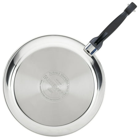 Farberware Classic Traditions 12 Piece Stainless Steel Pots and Pans Set with Ceramic Frypans