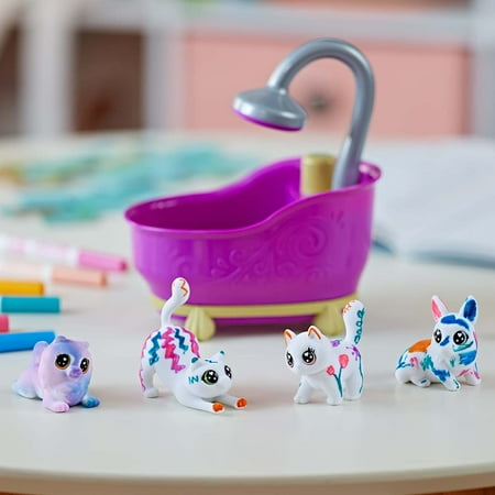 Crayola Scribble Scrubbie Pets Glam Tub, Creative Toy, Color & Wash Animal Set, Coloring Gift for Kids, One Size