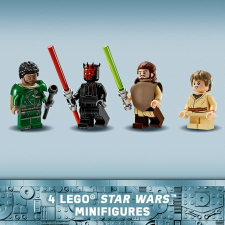 LEGO Star Wars: The Phantom Menace Darth Maul?s Sith Infiltrator Starship Toy, Includes Qui-Gon Jinn, Darth Maul, Anakin Skywalker, and Exclusive 25th Anniversary Saw Gerrera Minifigure, 75383