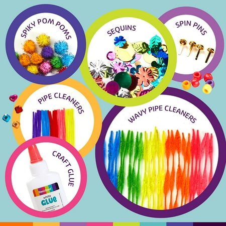 Dan&Darci Crafting Materials Box Kits Multicolor Arts & Crafts Supplies 500 Piece Kit