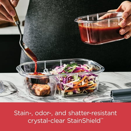 Rubbermaid Brilliance 4.7 Cup Medium Stain-Proof Food Storage Container, Set of 2
