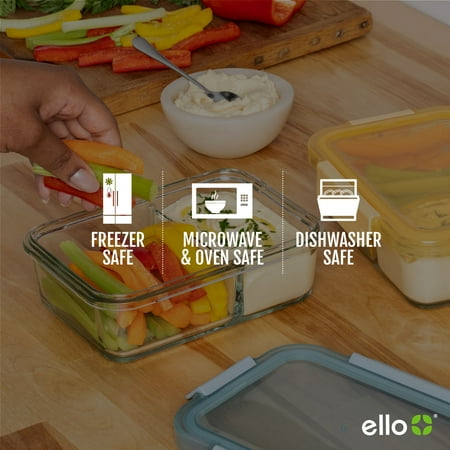 Ello Glass Microwave Safe Fruit, Vegetables Food Storage Container (2 Count)