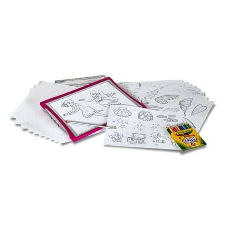 Crayola Pink Light-Up Tracing Pad with Tracing Sheets, Colored Pencils, and Graphite Pencil