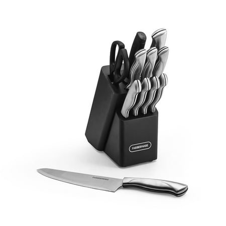 Farberware Classic 22 Piece Stamped Stainless Steel Knife Set and Utensil Set