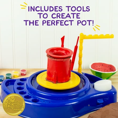 Made by Me My Very Own Pottery Wheel with Terracotta Clay, Pottery Kit, Child, Ages 6+1 Pack,