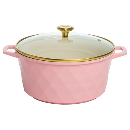 Paris Hilton 4.6qt Nonstick Cast Aluminum Dutch Oven, Pink