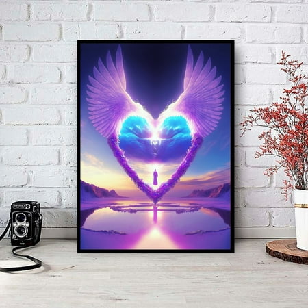 Angel Love 5D DIY Diamond Art Kits for Adults Beginner,Diamond Dots Kits Beads Gem Art Crafts,Home Wall Decor 12 X 16 Inch