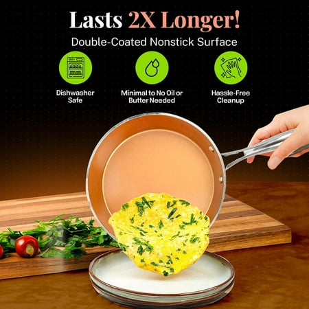 Gotham Steel Nonstick Pots and Pans 15 Piece Set Ceramic Cookware Kitchen Set Hammered With Frying Skillet Saucepan