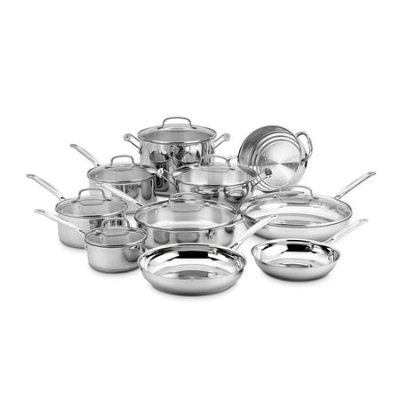 Cuisinart 17 Pieces Stainless Steel Cookware Set, Multiple