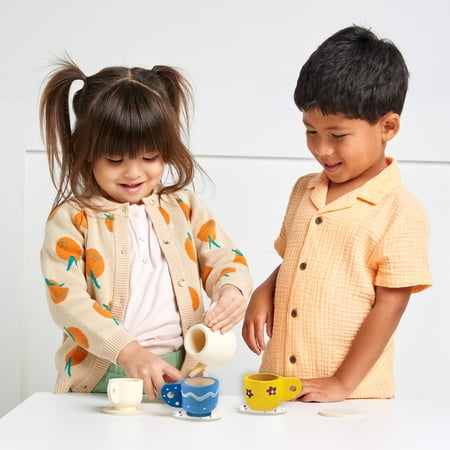Made by Me Paint Your Own Wooden Tea Set, 19 Pieces, Child, Ages 6+