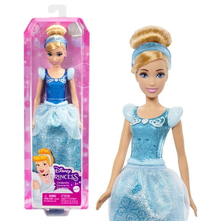 Disney Princess Cinderella Fashion Doll with Blonde Hair, Blue Eyes & Hair AccessoryOne Size,