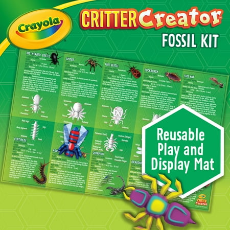 Crayola Metallic Clay Art Kit with Paints, Science Gifts for Kids, Fossil Molds, Bug Toys, Craft Set, Ages 7+