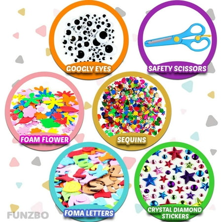 Assorted Arts and Crafts Supplies for Kids- D.I.Y. Collage School Crafting Materials Supply Set, Craft Art Material Kit in Bulk for Kids Age 4 5 6 7 8 9 Years Old Boy Girls, Other