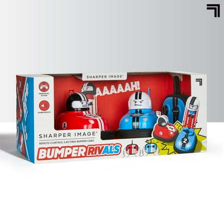 Sharper Image? Toy RC Remote Control Ejecting Bumper Rivals with Includes Wireless Remote Control and Sound Effects, 6-pieces, Red and Blue, Age 8+