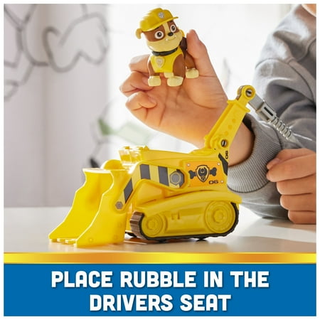 PAW Patrol, Rubble?s Bulldozer Vehicle with Figure, Toys for Kids Ages 3 and Up