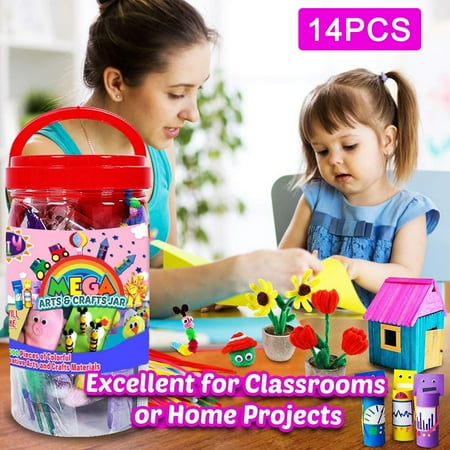 HOTBEST All in One Kids Arts and Crafts Supplies DIY Kit Crafting llage Arts Set, 1 Set