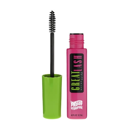 Maybelline Great Lash Waterproof Mascara, Very Black, 0.43 fl oz, Black