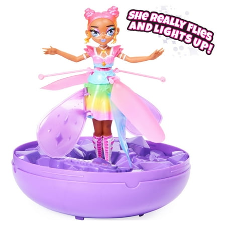 Hatchimals Crystal Flyers Rainbow Glitter Idol Flying Toy with Lights