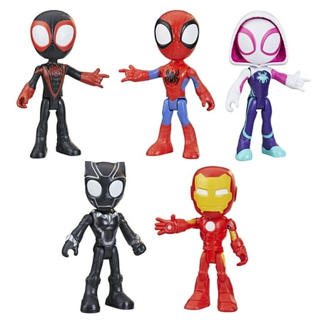Marvel Spidey and His Amazing Friends Hero Collection Pack, 5 Action Figures