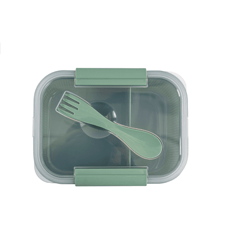 Mainstays Food Storage Container, Rectangle, Green, 42oz Capacity